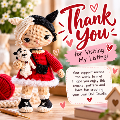 Doll Cruella Crochet Pattern (Digital Download)