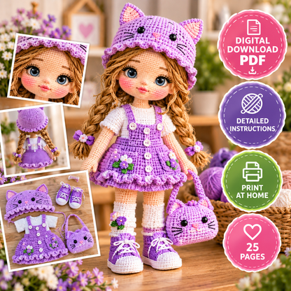 Mimosa Doll Crochet Pattern (Digital Download)