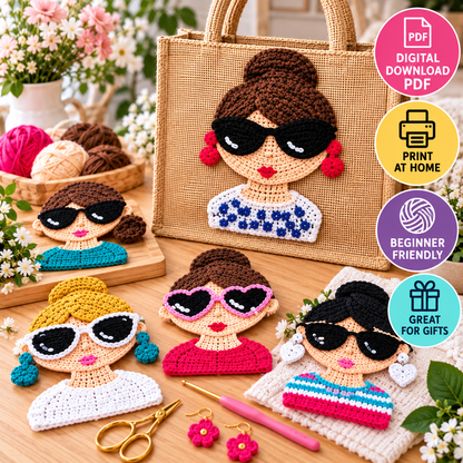 Crochet Girl Portrait Pattern (Digital Download)