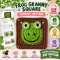 Frog Granny Square Crochet Pattern (Instant Digital Download)
