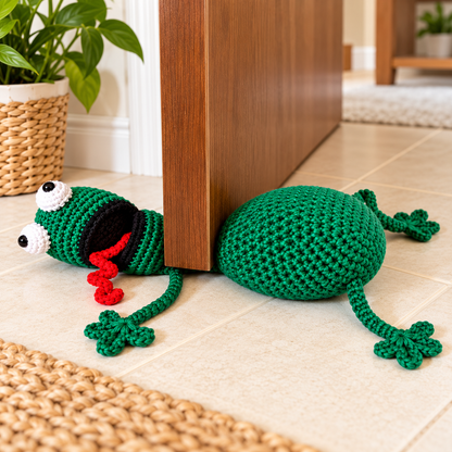 Crochet Frog Door Stopper Pattern (Digital Download)
