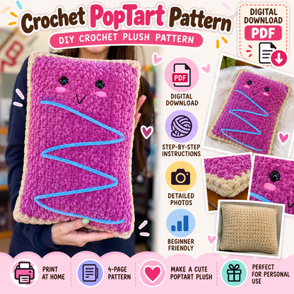 Crochet PopTart Pattern (Digital Download)