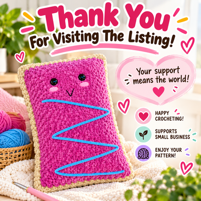 Crochet PopTart Pattern (Digital Download)