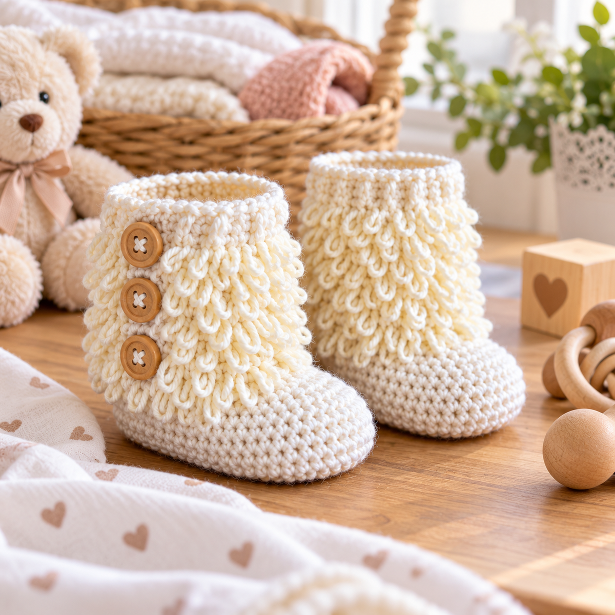 Furrylicious Baby Boot Crochet Pattern (Digital Download)
