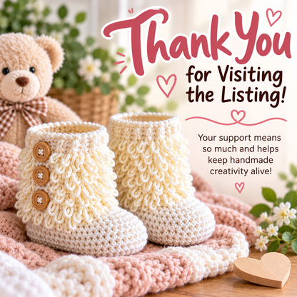 Furrylicious Baby Boot Crochet Pattern (Digital Download)