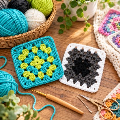 Basic Granny Square Crochet Pattern (Digital Download)