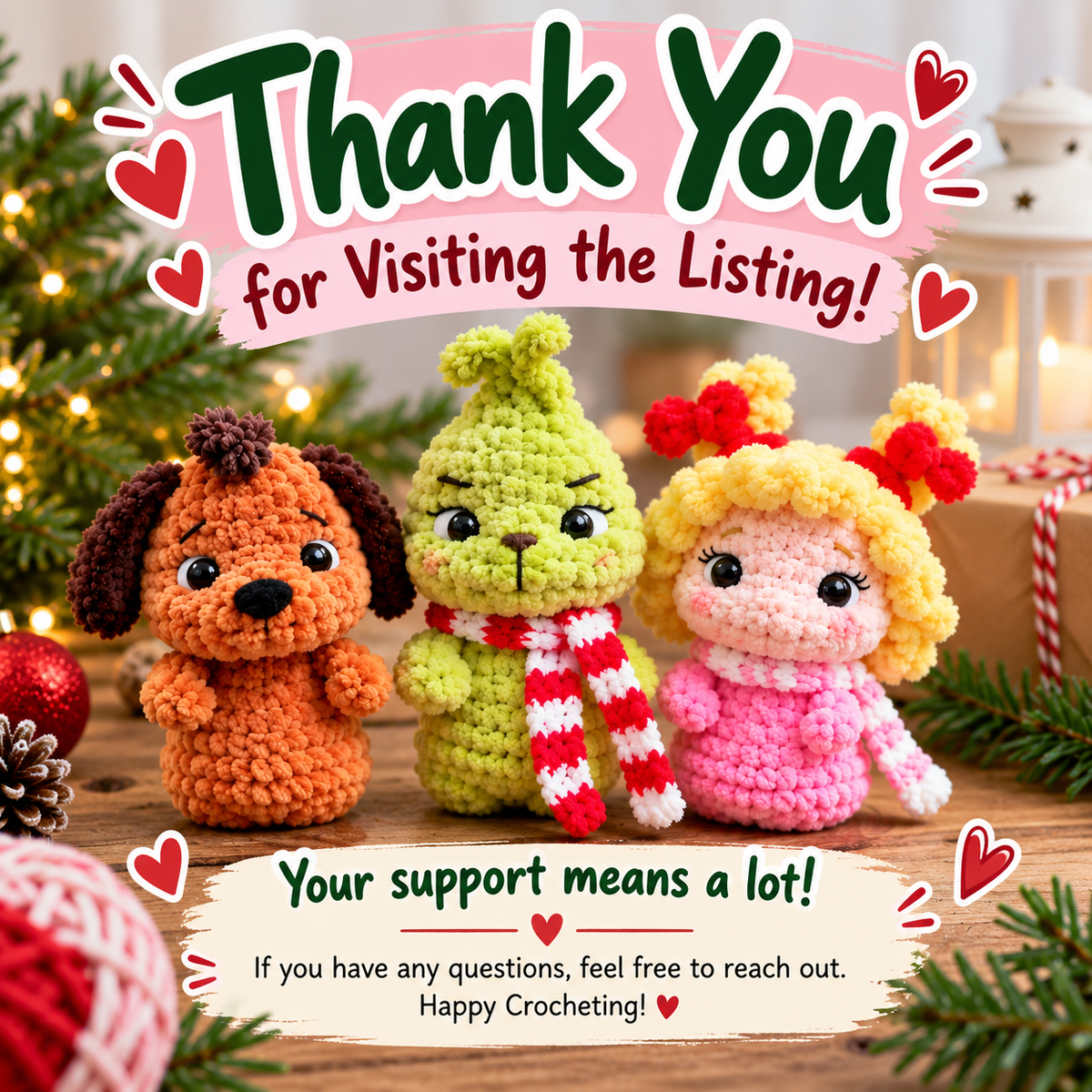 Grinch and His Friends Crochet Pattern (Instant Digital Download)