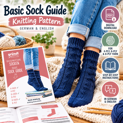 Basic Sock Knitting Pattern (Digital Download)