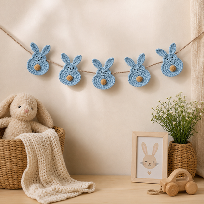 Bunny Garland Crochet Pattern | Easter Bunny Garland | (Digital Download)
