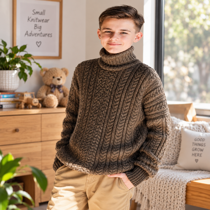 Crossbill Children’s Sweater Knitting Pattern | 9 Sizes | (Digital Download)