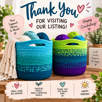 Cutie Utility Basket Crochet Pattern (Digital Download)